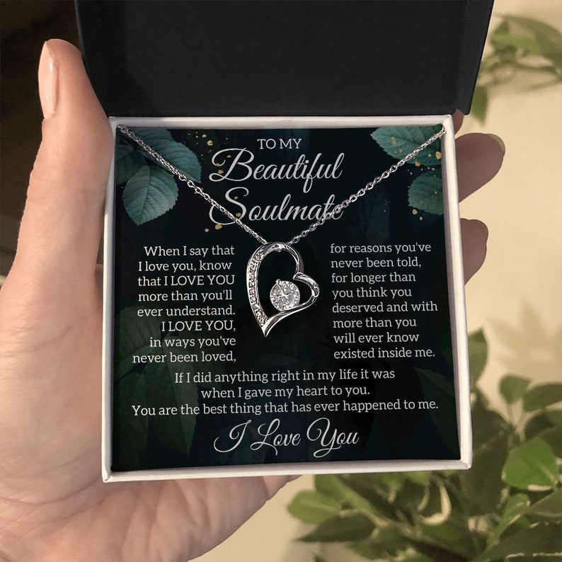 My Soulmate Gift, Soulmate Necklace, Forever Love Necklace, Anniversary Gift