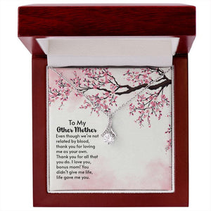 Jewelry, Necklace, Message Card, Pink Cherry Blossom, Mother's Day Gift, Alluring Beauty Necklace To My Other Mother