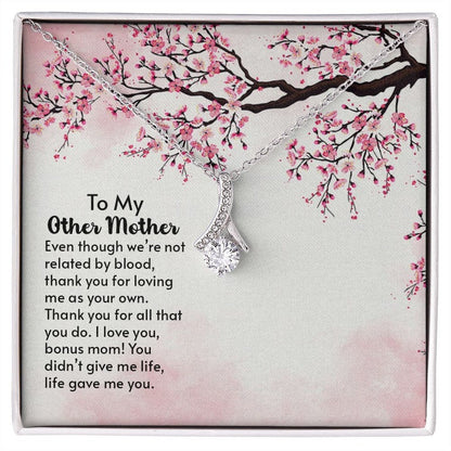 Jewelry, Necklace, Message Card, Pink Cherry Blossom, Mother's Day Gift, Alluring Beauty Necklace To My Other Mother
