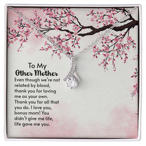 Jewelry, Necklace, Message Card, Pink Cherry Blossom, Mother's Day Gift, Alluring Beauty Necklace To My Other Mother