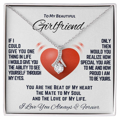 To My Girlfriend Alluring Beauty Necklace, Gift For Girlfriend Birthday, Girlfriend Jewelry Girlfriend Anniversary, Gift From Boyfriend
