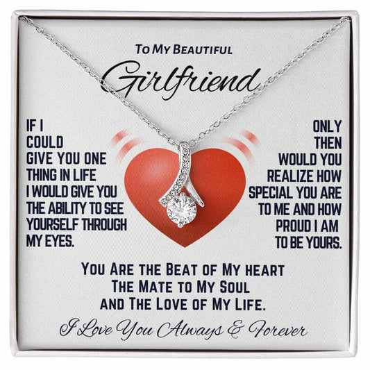 To My Girlfriend Alluring Beauty Necklace, Gift For Girlfriend Birthday, Girlfriend Jewelry Girlfriend Anniversary, Gift From Boyfriend