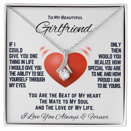 To My Girlfriend Alluring Beauty Necklace, Gift For Girlfriend Birthday, Girlfriend Jewelry Girlfriend Anniversary, Gift From Boyfriend