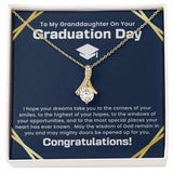 Granddaughter Graduation Jewelry Gift School Senior College Bachelor Masters PhD Doctor Graduation Necklace Alluring Beauty Necklace