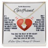To My Girlfriend Alluring Beauty Necklace, Gift For Girlfriend Birthday, Girlfriend Jewelry Girlfriend Anniversary, Gift From Boyfriend