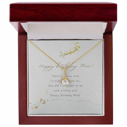 Birthday Gift For Mom - Alluring Beauty necklace, Minimalistic and 14k gold finish, Necklace for Mom