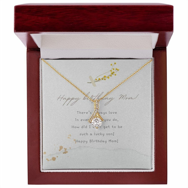 Birthday Gift For Mom - Alluring Beauty necklace, Minimalistic and 14k gold finish, Necklace for Mom