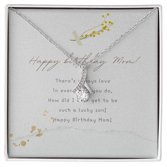 Birthday Gift For Mom - Alluring Beauty necklace, Minimalistic and 14k gold finish, Necklace for Mom