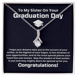 Sister Graduation Jewelry Gift School Senior College Bachelor Masters PhD Doctor Sister Card Graduation Necklace Alluring Beauty Necklace