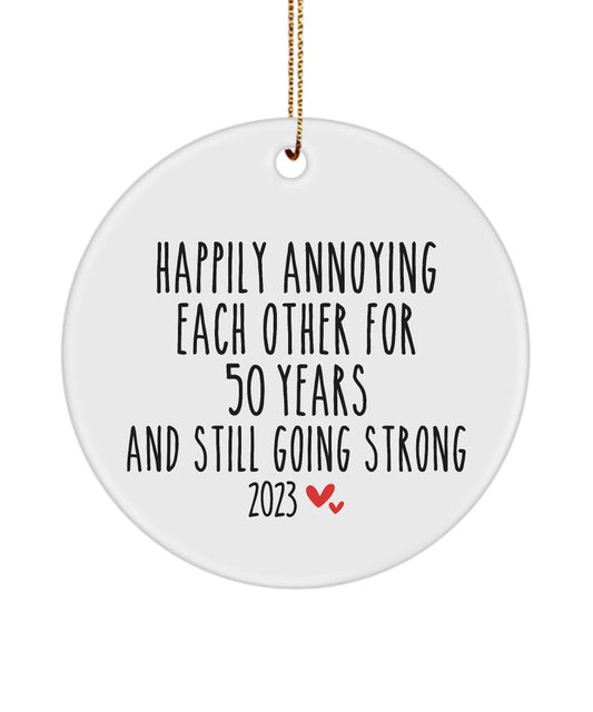 Happy 50Th Anniversary Ornament, 50Th Anniversary Ornament , 50Th Wedding Anniversary Christmas Ornament ,50Th Valentines Day 