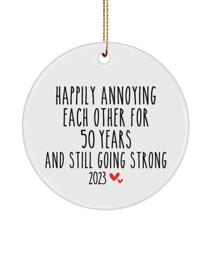 Happy 50Th Anniversary Ornament, 50Th Anniversary Ornament , 50Th Wedding Anniversary Christmas Ornament ,50Th Valentines Day 