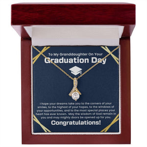 Granddaughter Graduation Jewelry Gift School Senior College Bachelor Masters PhD Doctor Graduation Necklace Alluring Beauty Necklace