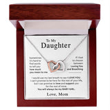 To My Daughter Necklace, Daughter Mother Necklace, Interlocking Hearts Necklace, Daughter Gift from Mom