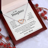 To My Daughter Necklace, Daughter Mother Necklace, Interlocking Hearts Necklace, Daughter Gift from Mom