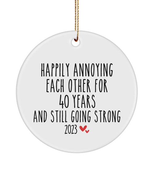 Happy 40Th Anniversary Ornament, 40Th Anniversary Ornament , 40Th Wedding Anniversary Christmas Ornament ,40Th Valentines Day 