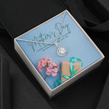 First mothers day gift from baby - Eternal Hope Necklace features a cushion cut center cubic zirconia