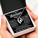 To My Beautiful Soulmate, Soulmate Gift, Soulmate Necklace, Forever Love Necklace, Mother's Day Gift for Your Woman