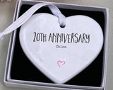 20Th Anniversary Ceramic Keepsake, 20Th Anniversary Ornament, 20Th Anniversary
