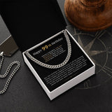 99th Birthday Gift For Him From Friend, Cuban Link Chain Necklace For Man, Gift From Friend, 99th Birthday Gift For Man, Jewelry Gift For Him
