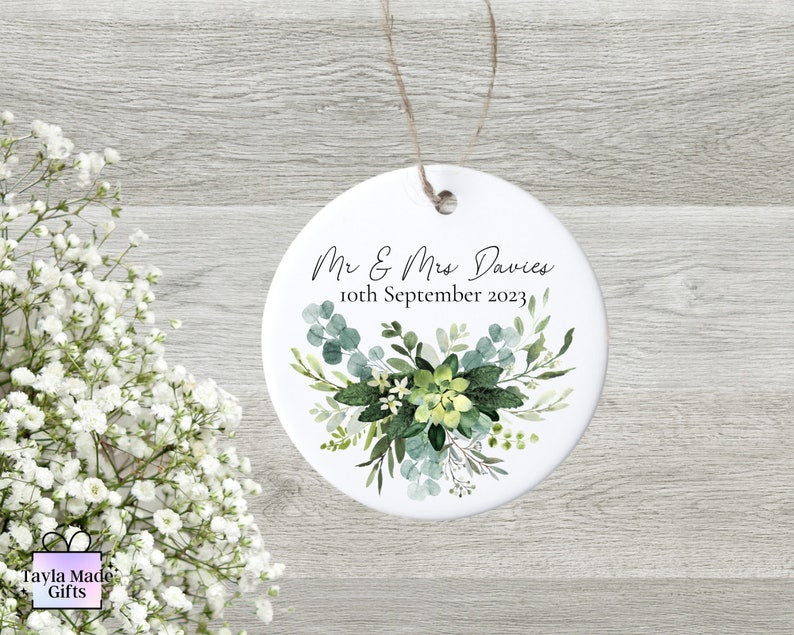 Personalised Wedding Keepsake Gift | Sentimental | Eucalyptus Wedding Decor | Wedding Couple Gift | Marriage Gift | Wedding Anniversary Gift