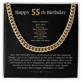 55th Birthday Gift For Him From Friend, Cuban Link Chain Necklace For Man, Gift From Friend, 55th Birthday Gift For Man, Jewelry Gift For Him