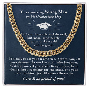 Class Of 2023 Graduation Gifts For Him | High School Grads Cuban Link Chain | Graduation Necklace | College Grads