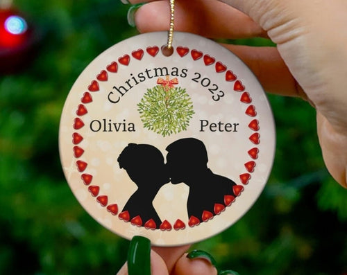 Personalized Wedding Ornament , Newly Married Gift, Custom Couples Ornament, First Christmas Together, Just Married