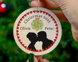 Personalized Wedding Ornament , Newly Married Gift, Custom Couples Ornament, First Christmas Together, Just Married