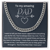 Cuban Link Chain for Dad, Father's Day Gift, To My Dad Gift, Father's Day Necklace, Gift From Daughter,Son To Dad