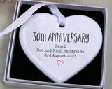 Personalised 30Th Anniversary Ceramic Keepsake, 30Th Anniversary Gift, Personalised 30Th Anniversary, Pearl Anniversary, 30Th Anniversary