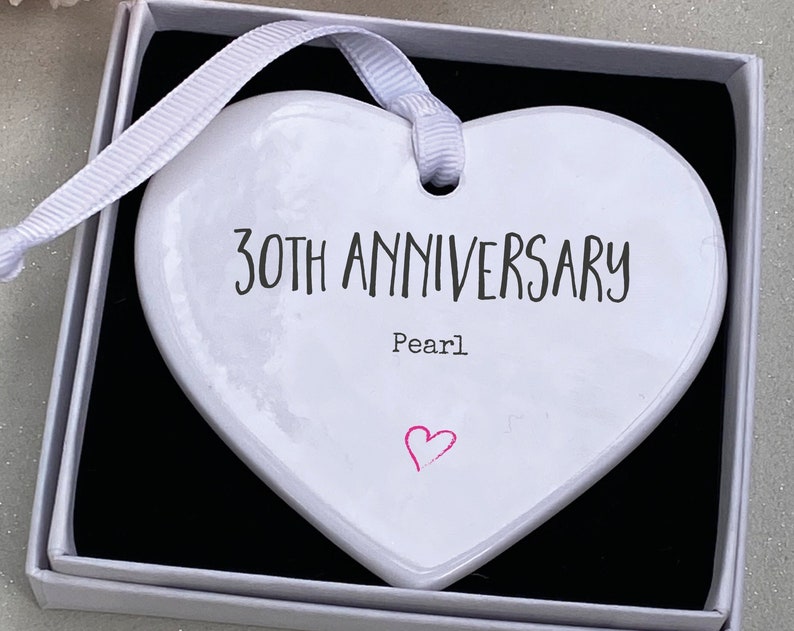 30Th Anniversary Ceramic Keepsake, 30Th Anniversary Ornament, 30Th Anniversary