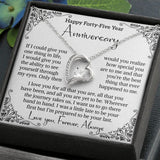 45th Wedding Anniversary Gift For Wife Sapphire Anniversary Gift Forty Fifth Anniversary Gift 45 Year Anniversary Gift Forever Love Necklace