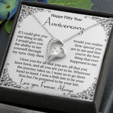 50th Wedding Anniversary Gift For Wife Anniversary Gift Fiftieth Anniversary Gift 50 Year Anniversary Love women Forever Love Necklace
