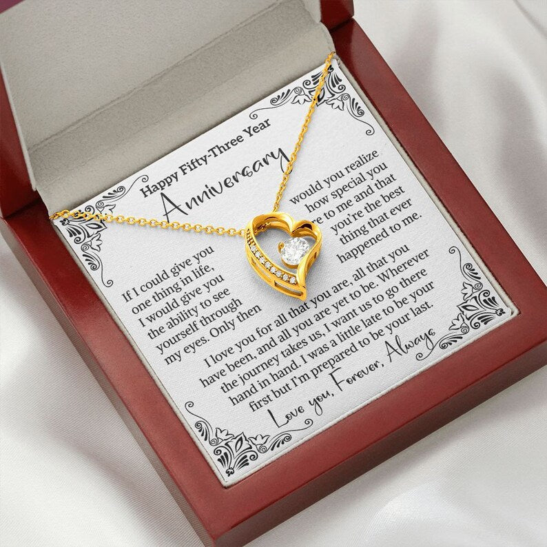 53rd Wedding Anniversary Gift For Wife Plastic Anniversary Gift Fifty Third Anniversary Gift 53 Year Anniversary Gift For Her Forever Love