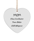 Anniversary Ornament For Best Mom, Mother'S Day Gift For Amazing Mom, Chaos Coordinator Mom'S Ornament, Gift Ideas For Peace Maker Mom
