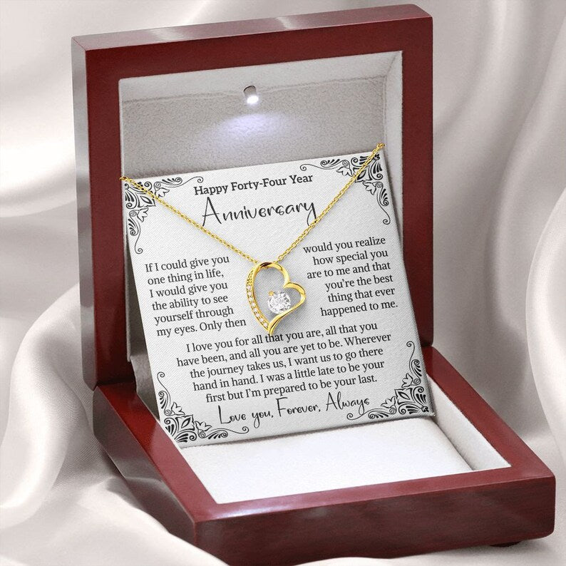 Forever Love Necklace 44th Wedding Anniversary Gift For Wife Electronics Anniversary Gift Forty Fourth Anniversary Gift 44 Year Anniversary