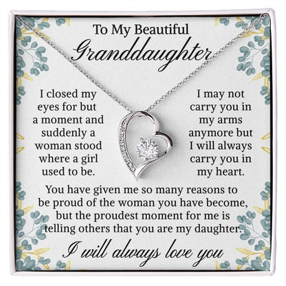 My Granddaughter, Granddaughter Gift, Forever Love Necklace