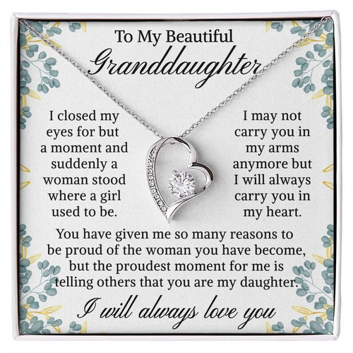My Granddaughter, Granddaughter Gift, Forever Love Necklace