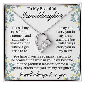 My Granddaughter, Granddaughter Gift, Forever Love Necklace