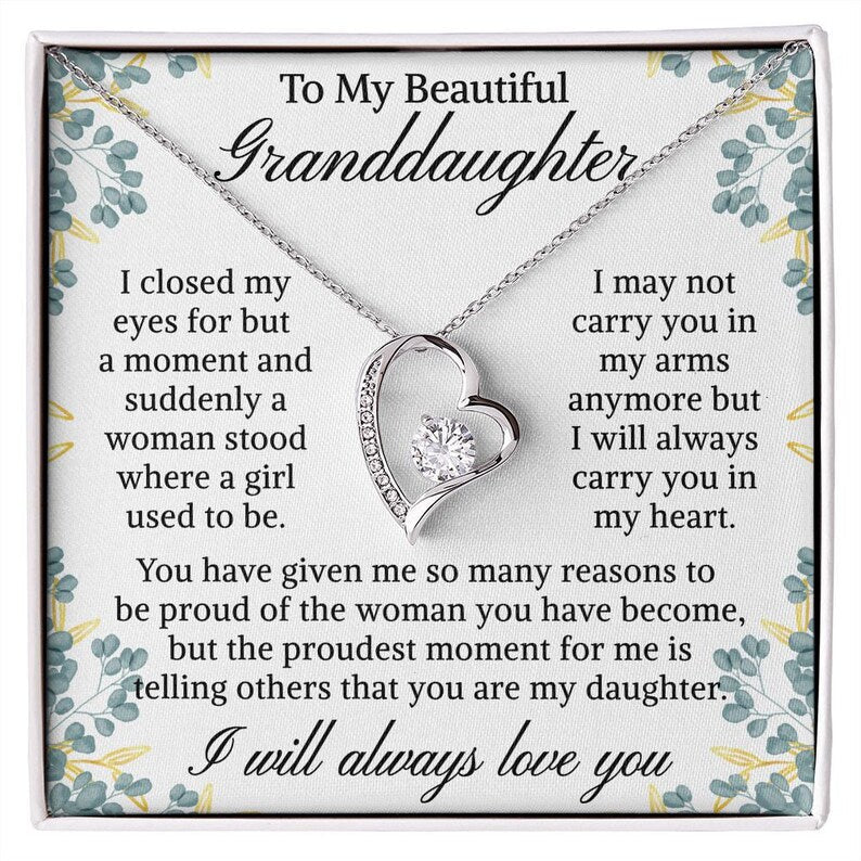 My Granddaughter, Granddaughter Gift, Forever Love Necklace