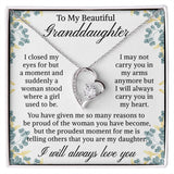 My Granddaughter, Granddaughter Gift, Forever Love Necklace