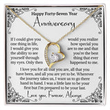 47th Wedding Anniversary Gift For Wife Gold Anniversary Gift Forty Seven Anniversary Gift 47 Year Anniversary Gift For Forever Love Necklace