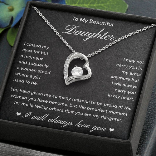 Daughter Gift from Mom and Dad, Forever Love Necklace