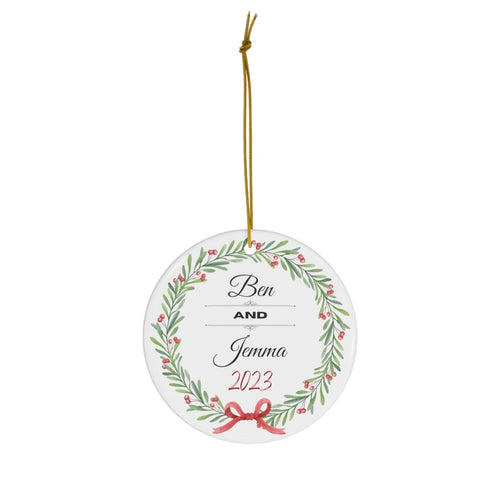 Personalized Couples Christmas Ornament