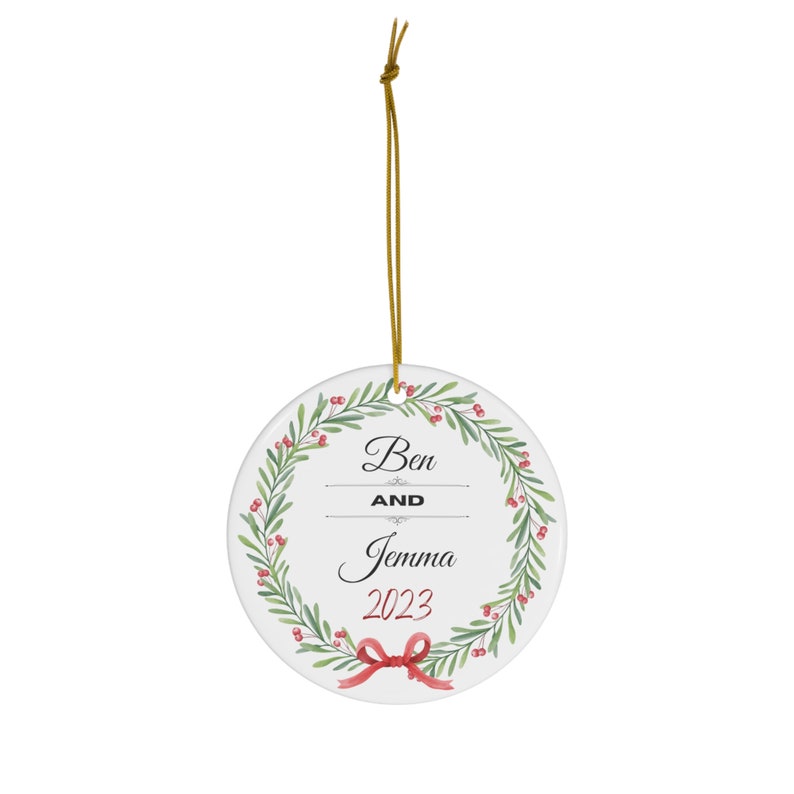 Personalized Couples Christmas Ornament