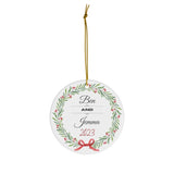Personalized Couples Christmas Ornament
