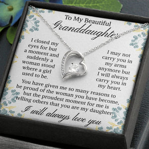 My Granddaughter, Granddaughter Gift, Forever Love Necklace