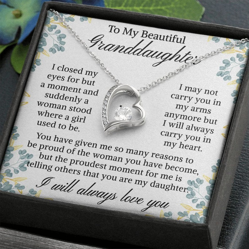 My Granddaughter, Granddaughter Gift, Forever Love Necklace