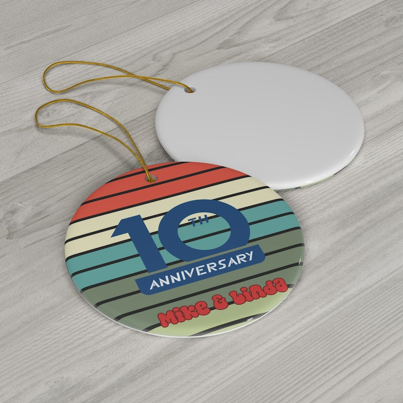 10Th Anniversary Ornament, Memorabilia, Celebratory Ornament