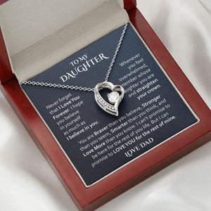 To My Daughter Necklace, Forever Love Necklace, Daughter Gift, Gift From Dad, Gift For Her, Birthday Gift